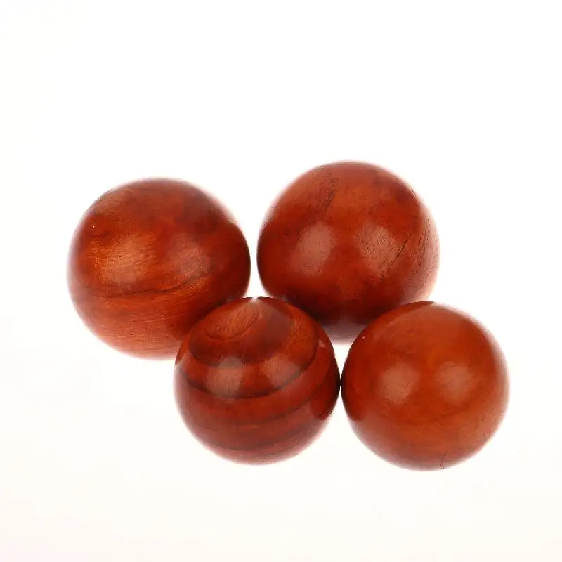 2 Pcs Stress Ball Chinese Massage Style Carving Crafts Toys Desktop Health Baoding Balls Rosewood
