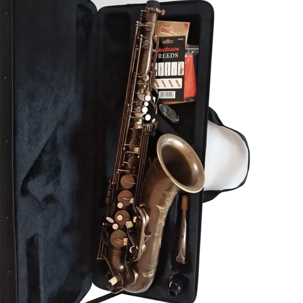 

Custom Mark VI Saxophone High Quality Tenor Saxophone 95% Copy Instruments Antique copper simulation Brass With mouthpiece