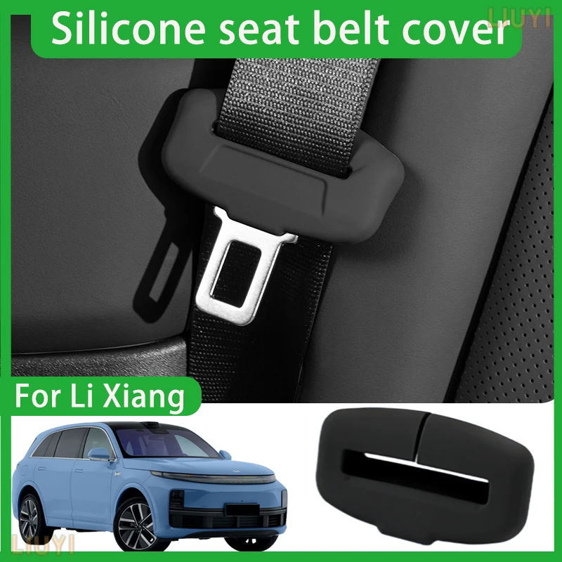 

For Lixiang L9 L8 L7 L6 Seat Belt Protective Cover Silicone Decorative Buckle Anti-Collision Strip Car Interior Accessories