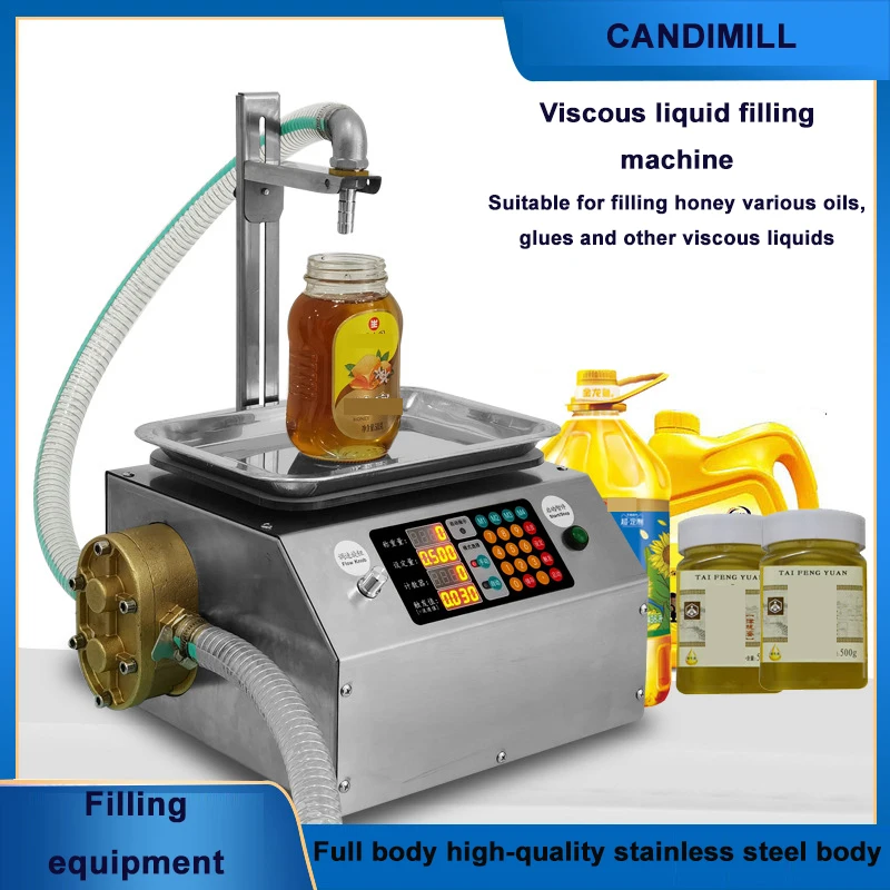 Fully Automatic Dispensing Filling Machine Flow Weighing Type Honey Sesame Sauce Edible Oil Glue Viscous Liquid CSY-L15