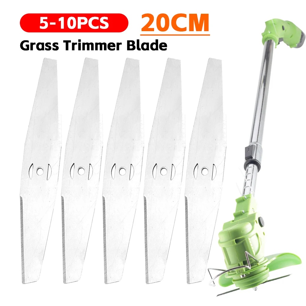 

Grass Trimmer Blade 200mm Electric Lawn Mower Saw Blade Metal Spare Mower Blade Replacement Garden Power Tool Accessories