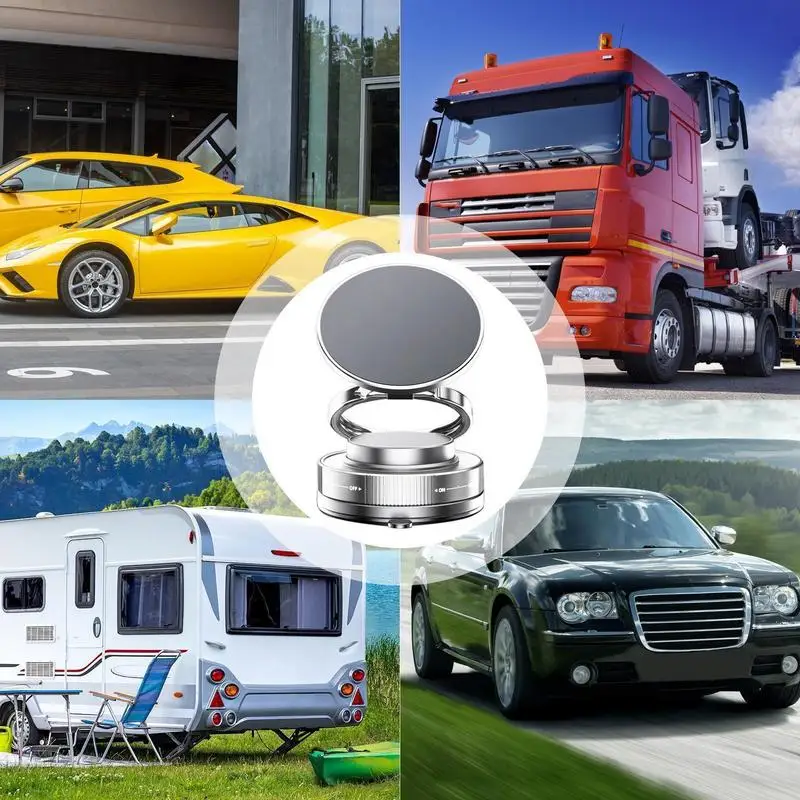 Magnetic Phone Car Mount Foldable Auto Phone Mount Rotating Smartphone Cradle For Vehicles Dashboard Cellphone Stand