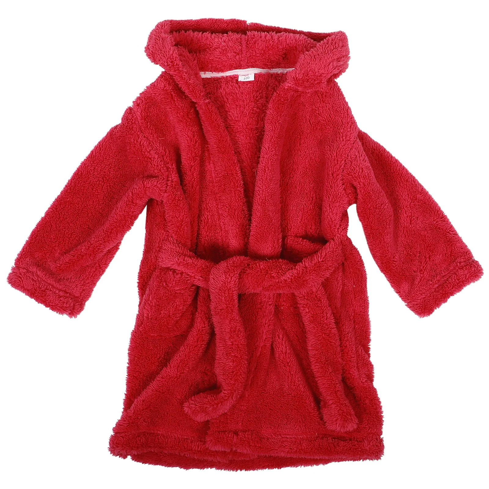 رداء حمام ناعم للأطفال رداء بقلنسوة من الصوف المرجاني الدافئ للأطفال الصغار وقت الاستحمام ملابس نوم مريحة ملابس منزلية للأطفال رداء أطفال للفتيات