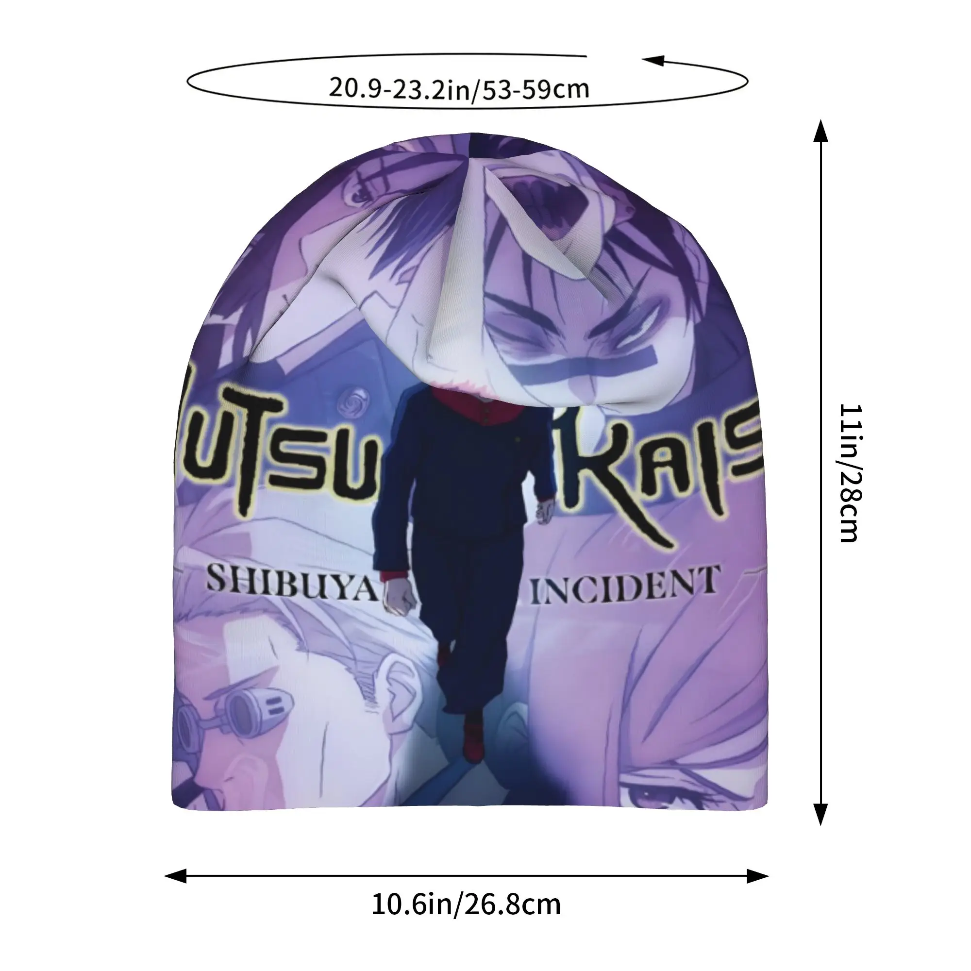 1 Piece Hat Jujutsu Kaisen Autumn Spring Caps For Men Women  Skullies Ski Caps Soft Bonnet Hats