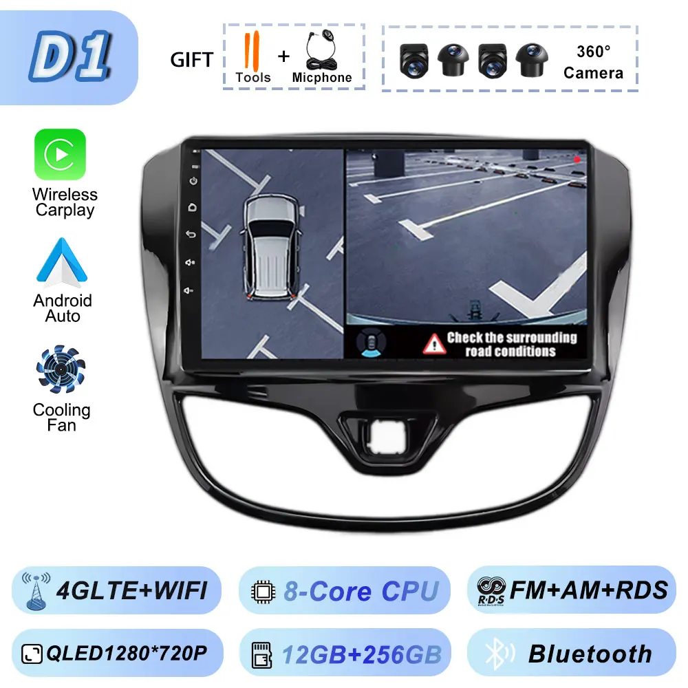 Bluetooth Dsp Fan Autoradio voor Opel Karl VinFast Fadil 2017-2020 Multimedia WiFi Android Auto GPS Navigatie Draadloze Carplay