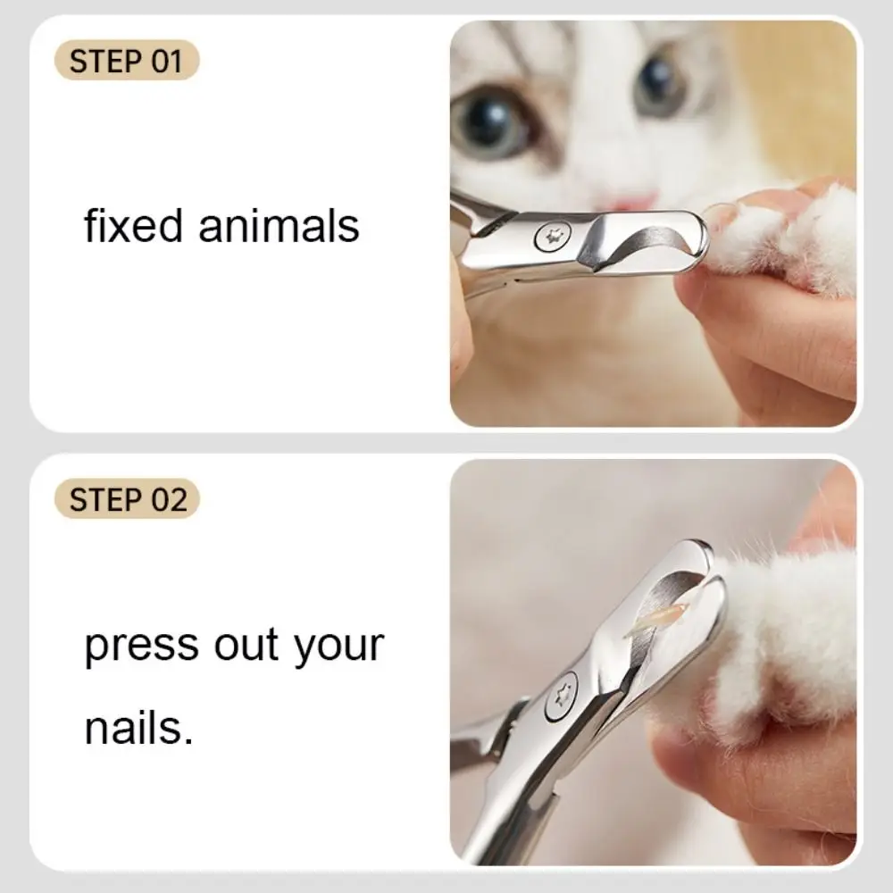 Cortador de unhas para animais de estimação, aço inoxidável, resistente ao desgaste, profissional, cortador de unhas para cães, boca crescente afiada, aparador de dedos de estimação para cães e gatos