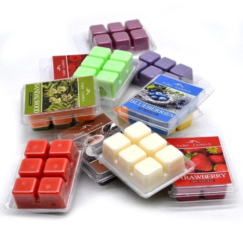 10/20/30Pcs DIY Wax Melt Clamshells Molds, Clear Empty Plastic Square Tray For Wax Tarts Candles