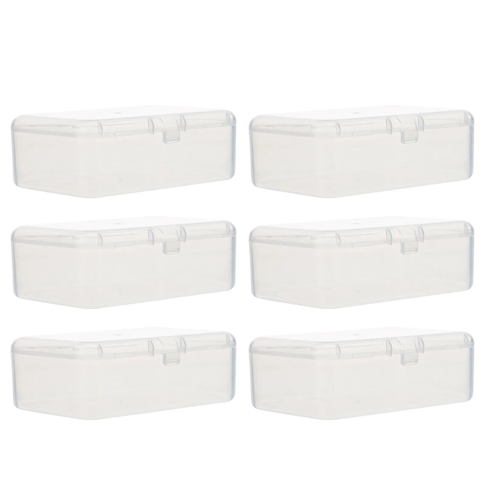 

6 Pcs Travel Cotton Swab Holder Mini Case Plastic Packing Boxes Storage Cases PP