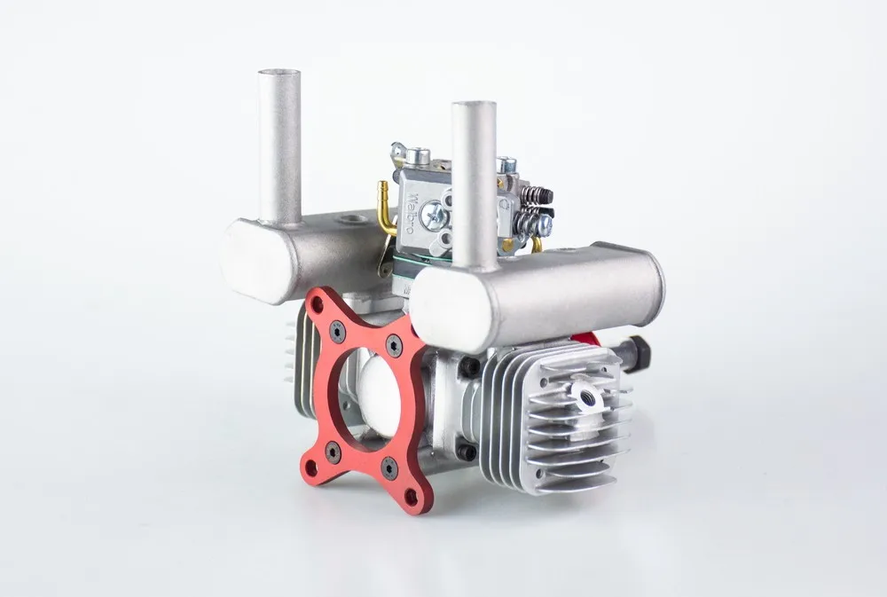 NEW V2 VVRC RCGF 21CCT V2 21cc Dual Cylinder Petrol/Gasoline Engine with exhaust pipe for RC Airplane