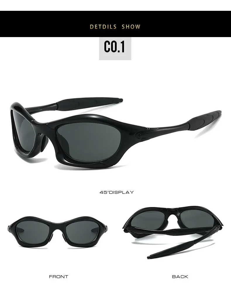 Outdoor-Sport-Sonnenbrille für Herren und Damen, reflektierende Beschichtung, Fahrradbrille, UV400 – Detail 7