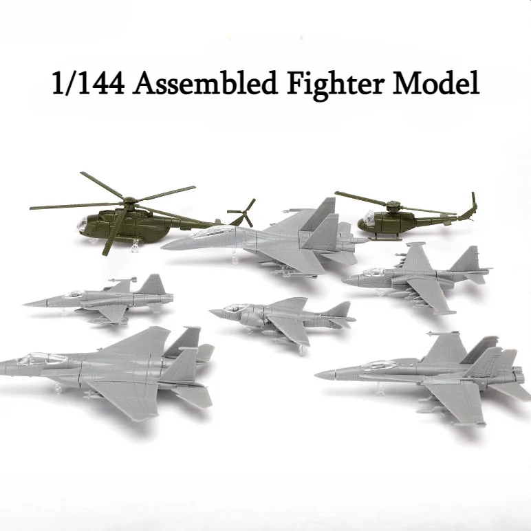 New 4D Aircraft Assembly Model Fifth Generation J-16 Submarine Fighter F15 Eagle MI-8 Helicopter Military Plane Toy for Sandbox