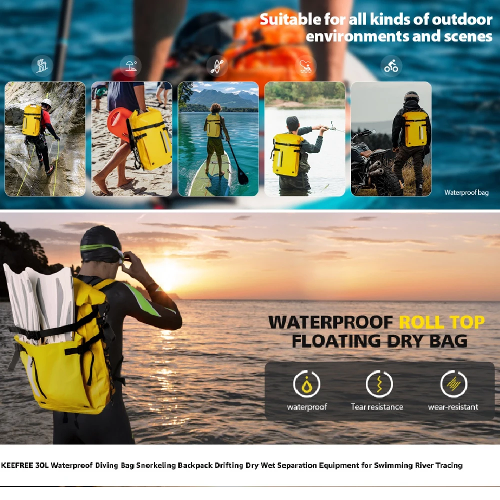 CXMMQQ 1PCS Waterproof Backpac - Dry Bag Backpack 30L Waterproof review and price