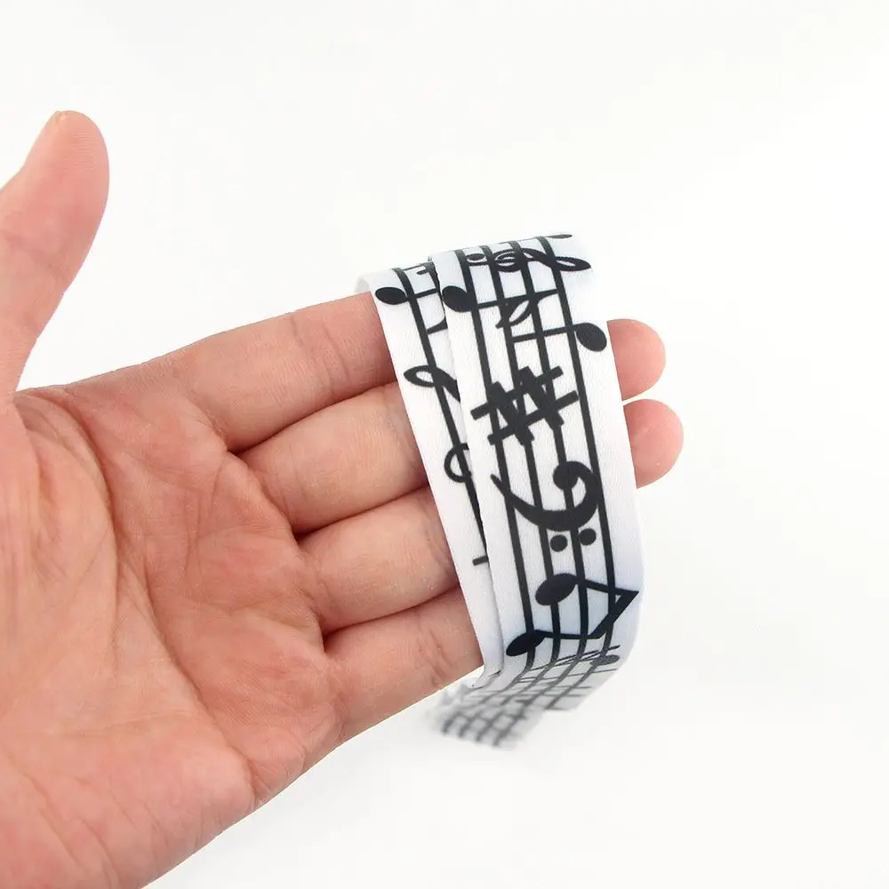 

Phone Strap Webbings Ribbon Name Tag Holder Badge Strap Keys Keychain Badge Holder ID Card Pass Hang Rope Music Symbols Lanyard