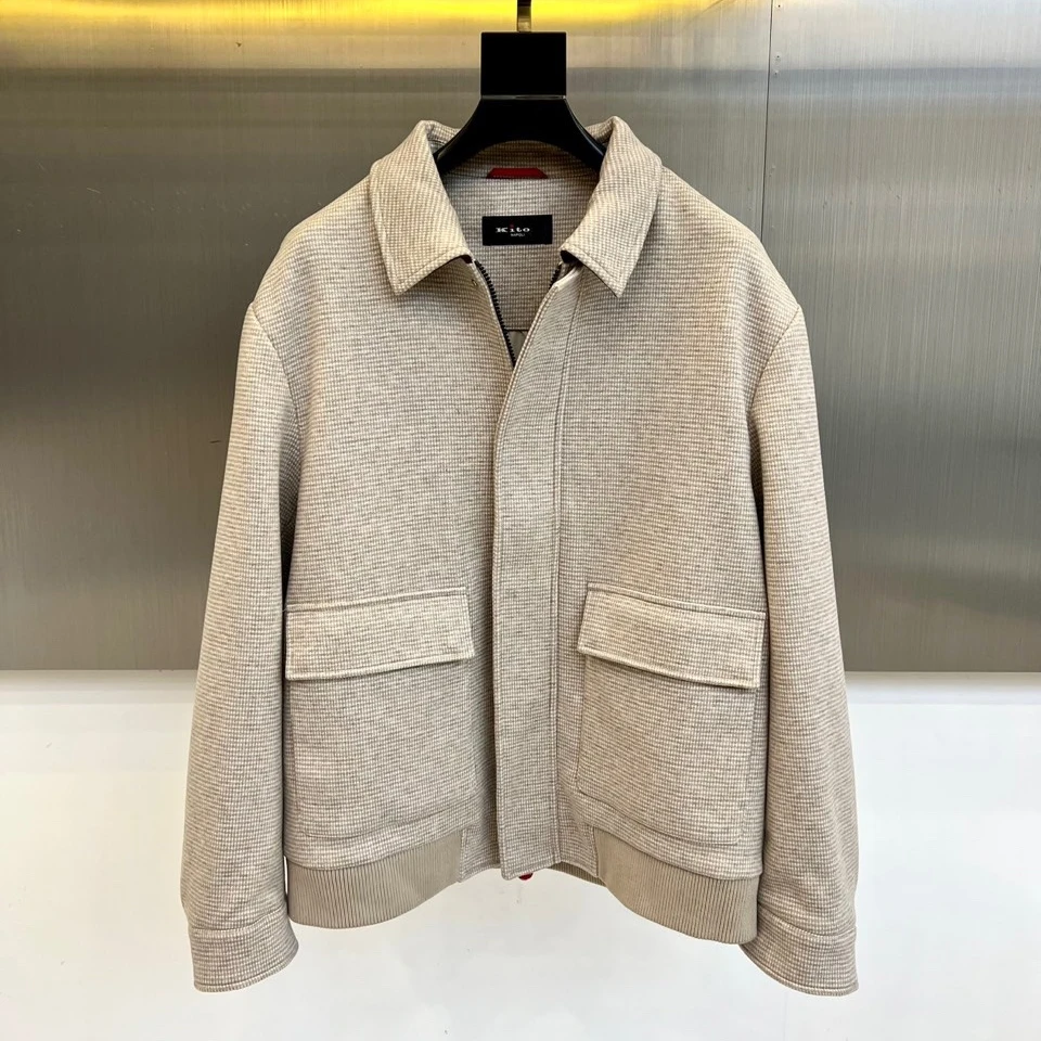 

Kiton осенне-зимняя новая простая и щедрая деловая модная куртка на молнии с лацканами