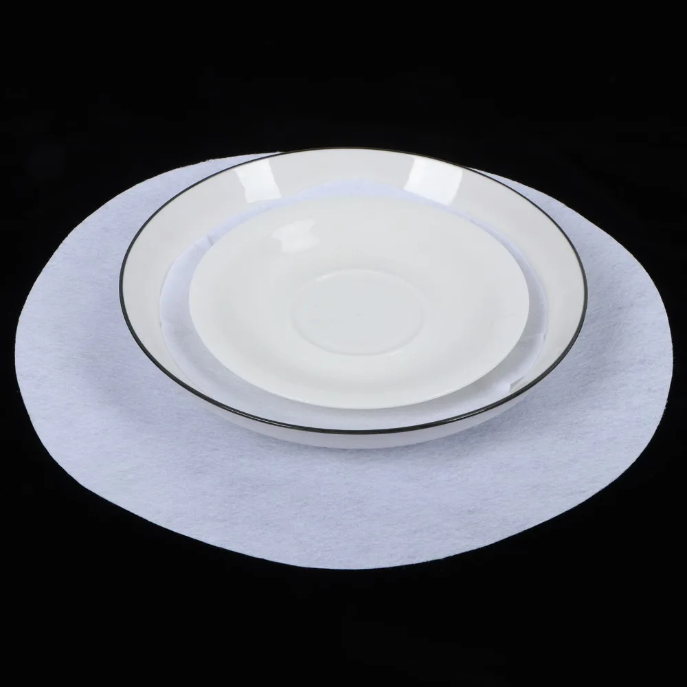 48Pcs Soft Felt Table Mat Anti-Friction Practical Dining Felt Pad Cut Smooth Edge Light Felt Placemat Tableware Anti Slip