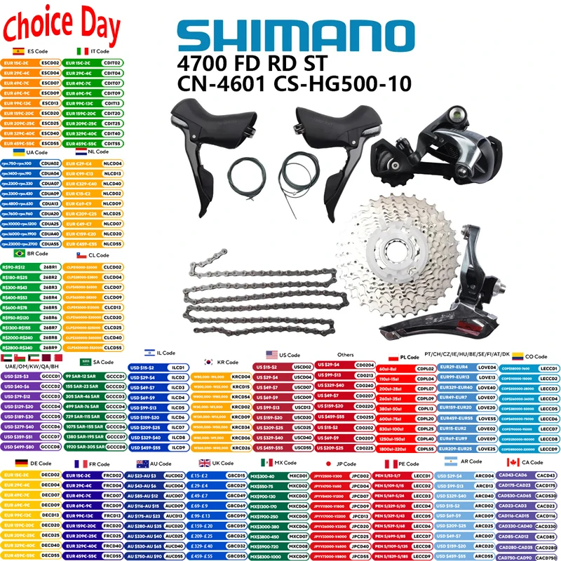 SHIMANO Tiagra 4700 10S groupe manette de vitesse dérailleur avant dérailleur arrière HG500-10 Cassette 4601 chaîne pour vélo de route Original