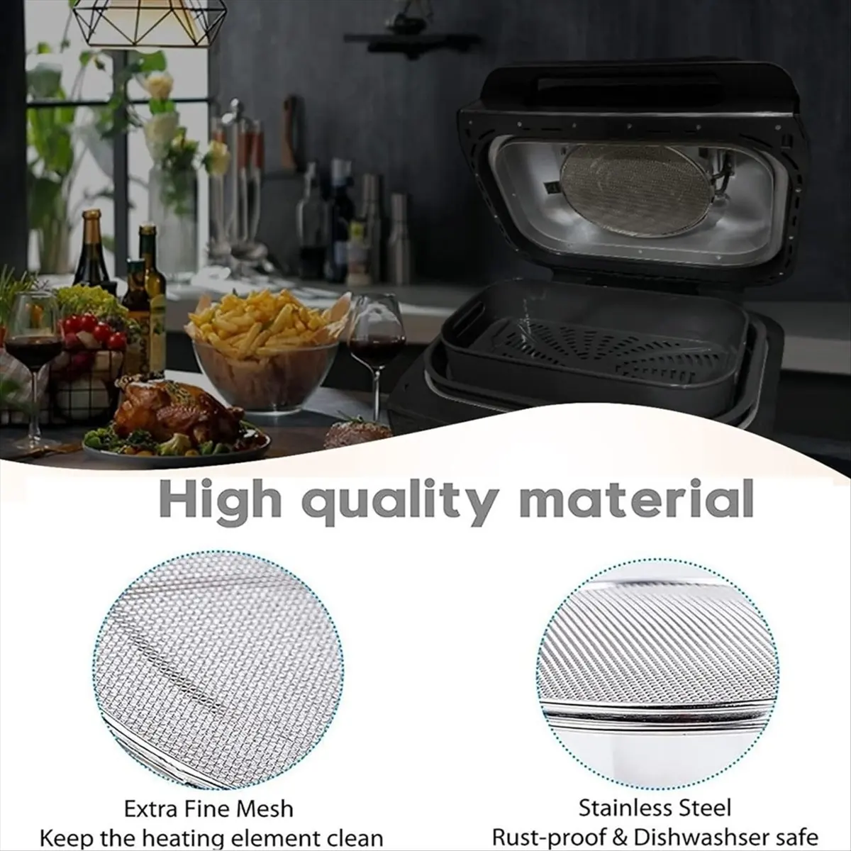 FSLH الفولاذ المقاوم للصدأ ترشيش درع ل FG550/BG500A/DG551 القابلة للإزالة النفط سبلاش الحرس داخلي شواء سبلاش ملحق