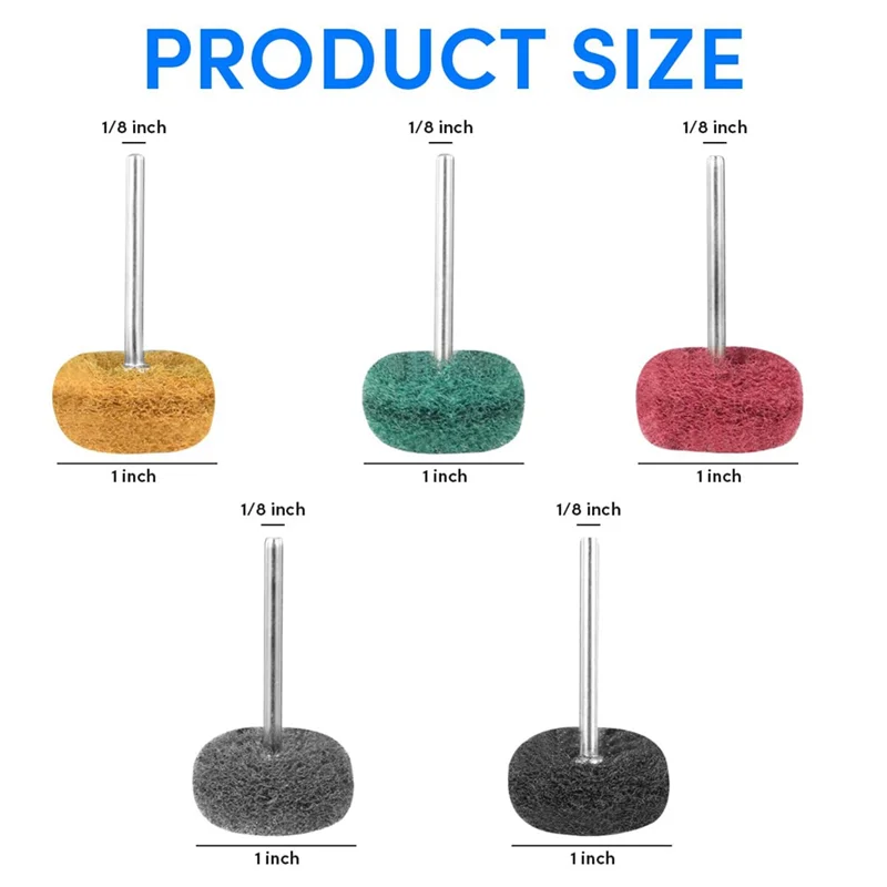 

FYBL-1 Inch Buffing Polishing Wheels, 100 PCS Abrasive Set For Rotary Tool Accessories-1/8 Shank
