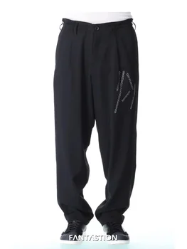 FANTASTION กางเกงผู้ชายปักลายคลื่นเดิม สินค้าศุลกากร เสื้อผ้าผู้ชาย เสื้อผ้าผู้ชาย กางเกงใหม่