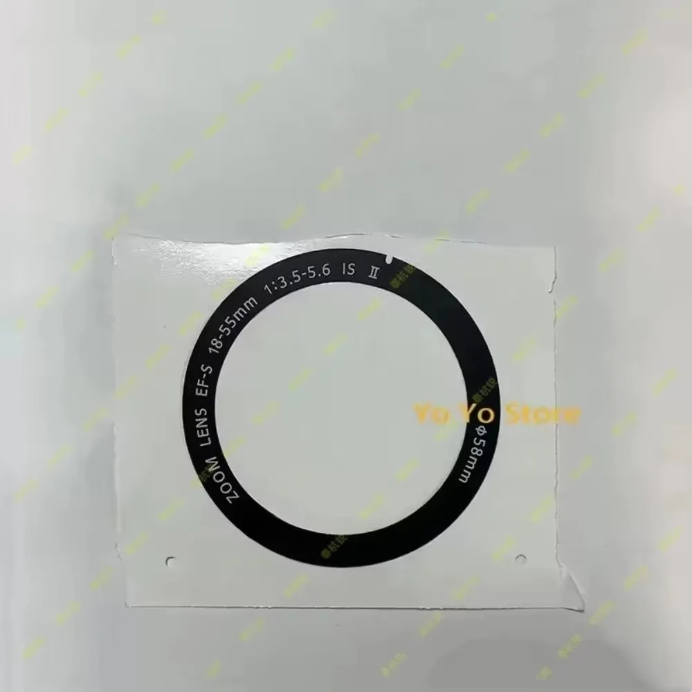 For Canon Zoom Lens EF-S 18-55mm II 2nd Generation Sticker Front Lens Press Pressure Decorative Label Ring Camera Repair Part