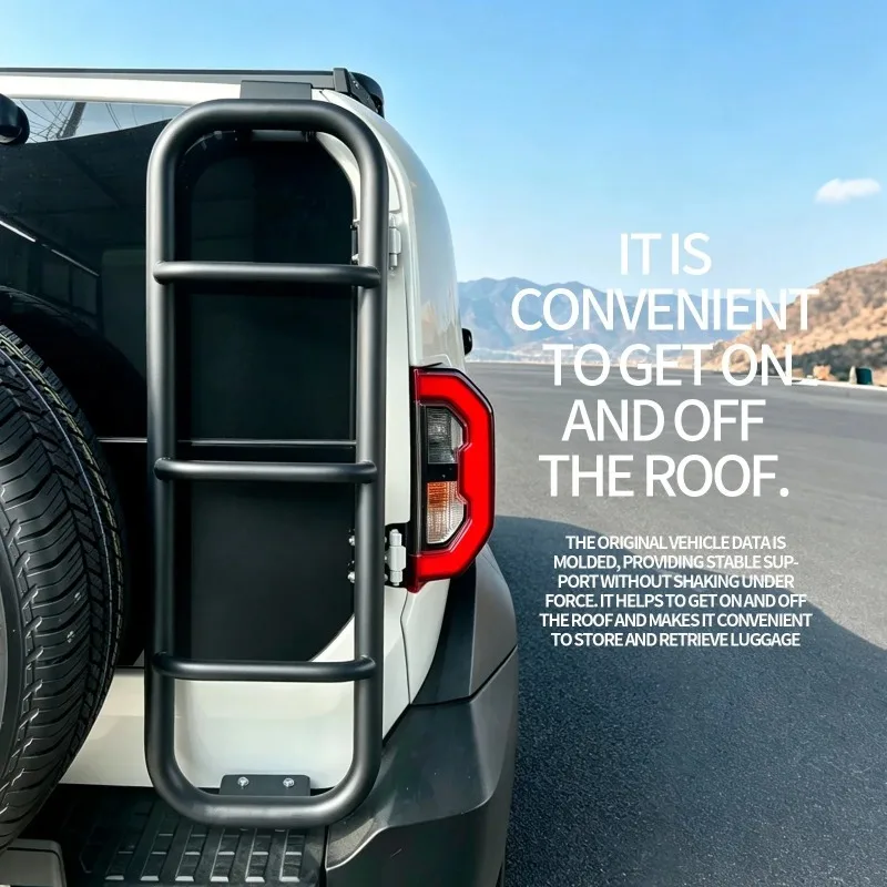 For Toyota Land Cruiser FJ 2026 Car Rear Door Climbing Ladder Luggage Ladder Tailgate Mounted Ladder Rack Exterior Accessories detail image 3