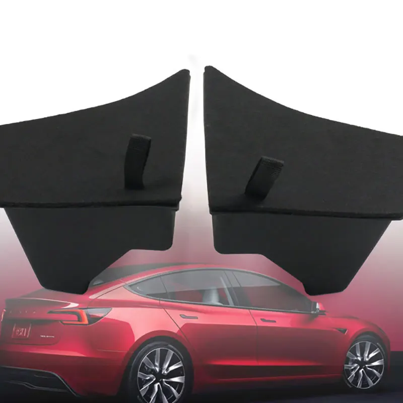 For Model 3 2024 Car Trunk Side Storage Box Hollow Cover Organizer Flocking Mat Partition Board Stowing Tidying