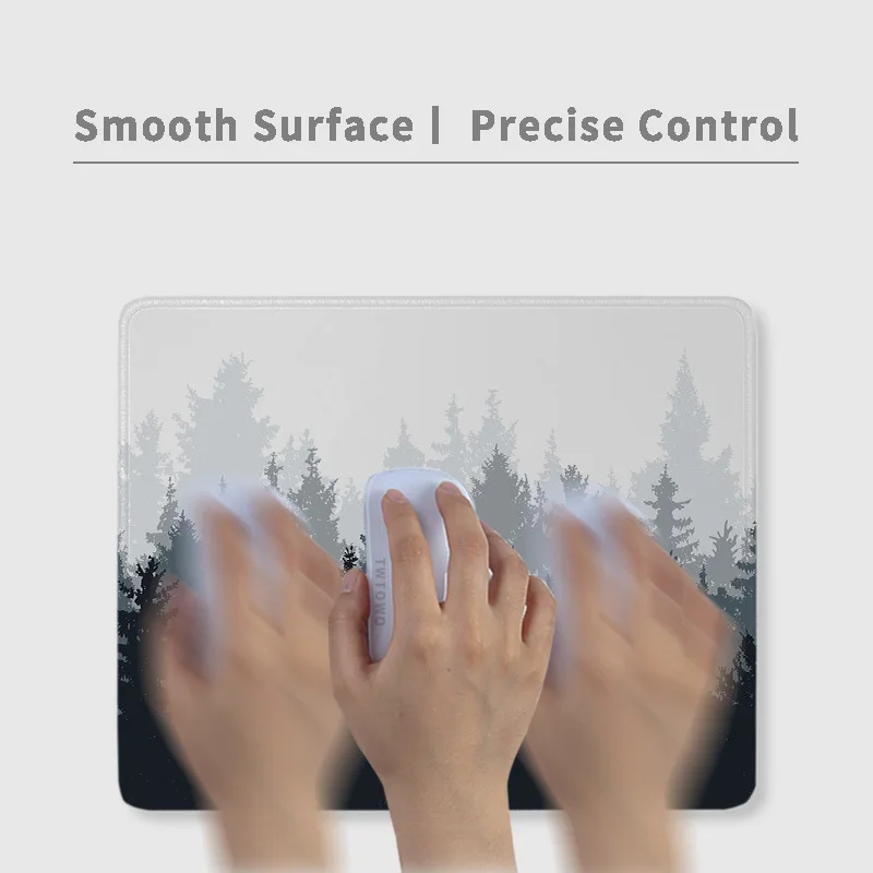 Mouse Pad New Computer Desk Mat Anti slip Art Natural Rubber Green Forestgrey Forest Trees Home Office Decoration keyboard pad