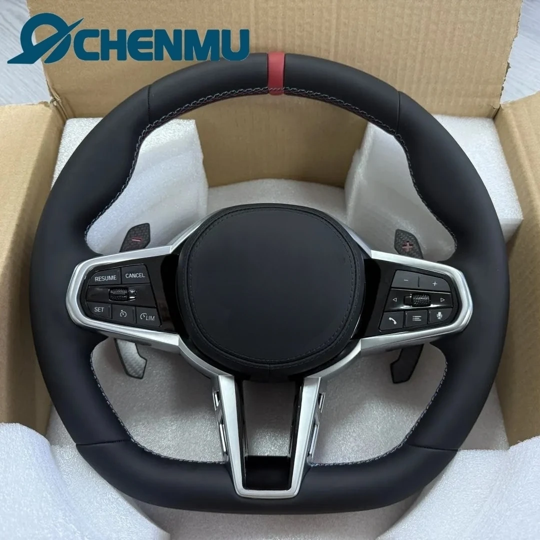 Full Leather D-Shape Upgrade CS Steering Wheel for BMW G30 G31 G32 X3 G01 X4 G02 M2 G87 M3 G80 M4 G82 G42 G20 M5 F90 G11
