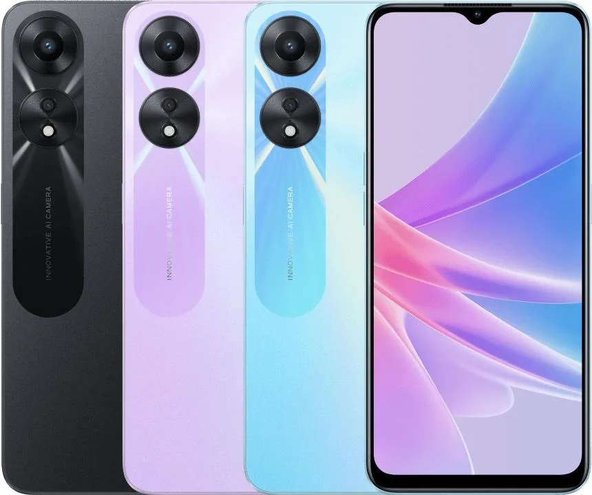 هاتف OPPO A78 المحمول بطارية 5000 مللي أمبير في الساعة طويلة الأمد 33 وات شحن سريع 50 ميجابكسل كاميرا رئيسية 90 هرتز HD + عرض بصمة الإصبع وفتح الوجه