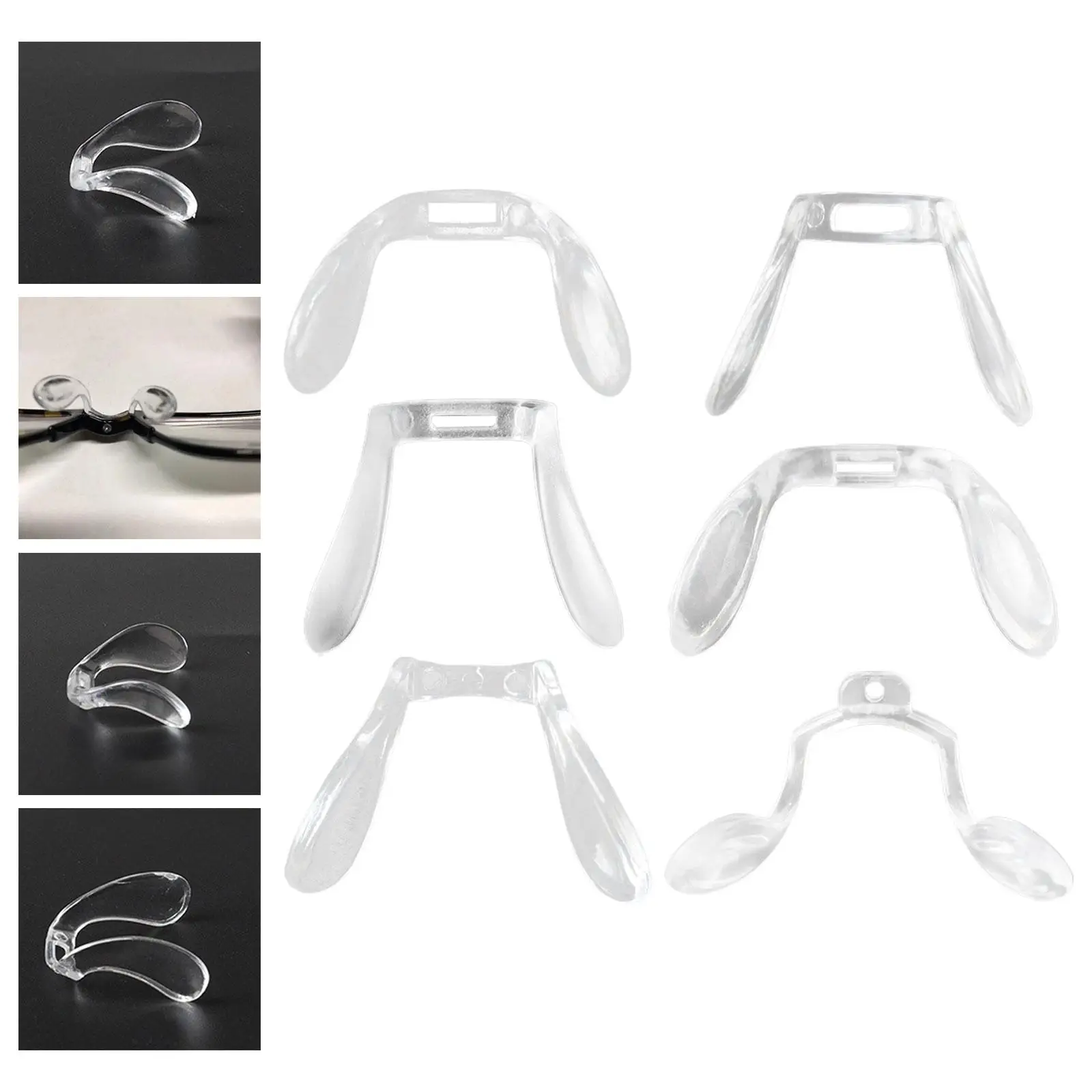 

2 Pieces Glasses Strap Saddle Bridge Practical U Shaped Bracket Clear Easy to Use Nosepads Glasses Fixing Tool Replacement