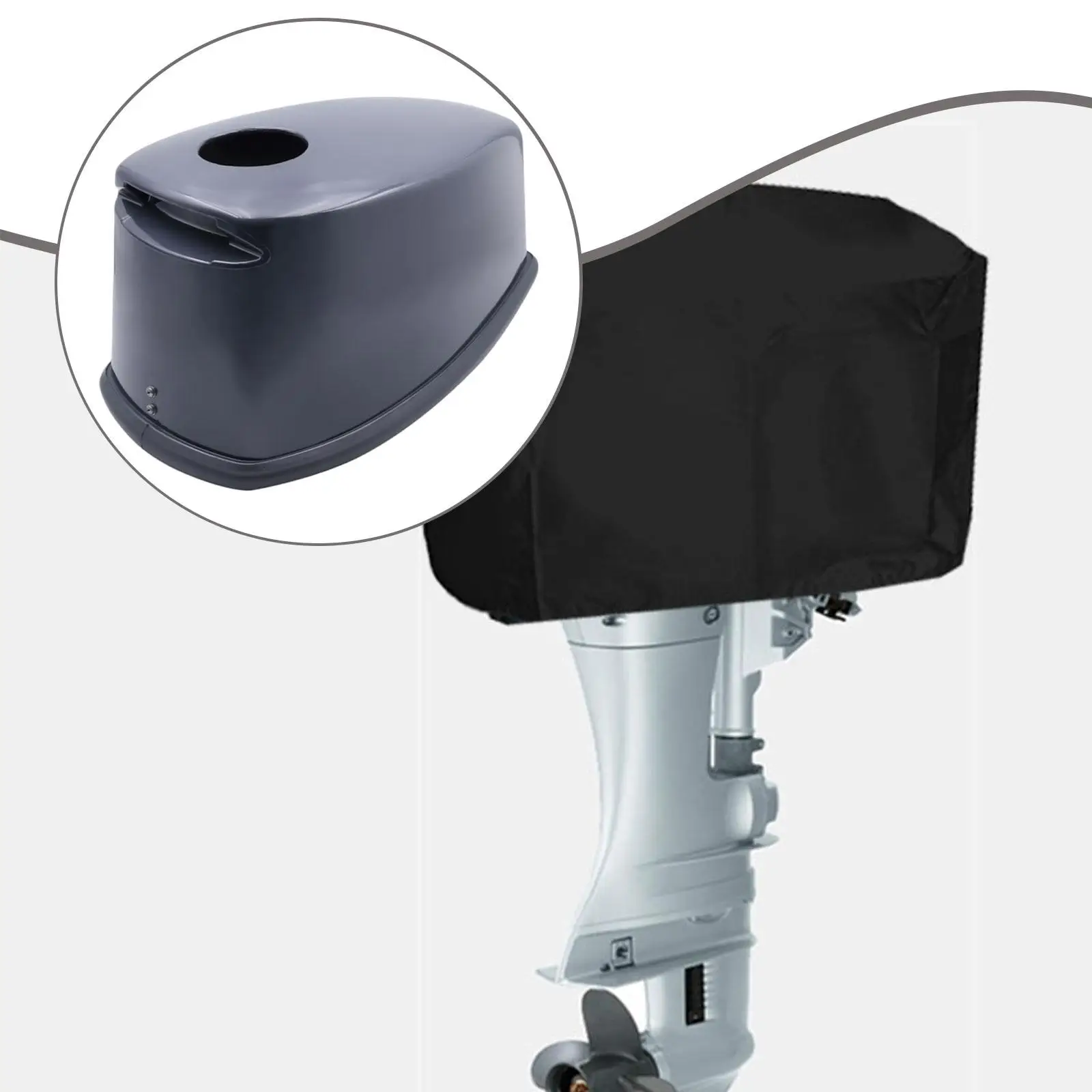 

Boat Outboard Motor Cover 6E0-4261A-00 Heavy Duty,Easy to Use Lightweight Compatible Boat Engine Hood Cover for Yamaha 5cmh