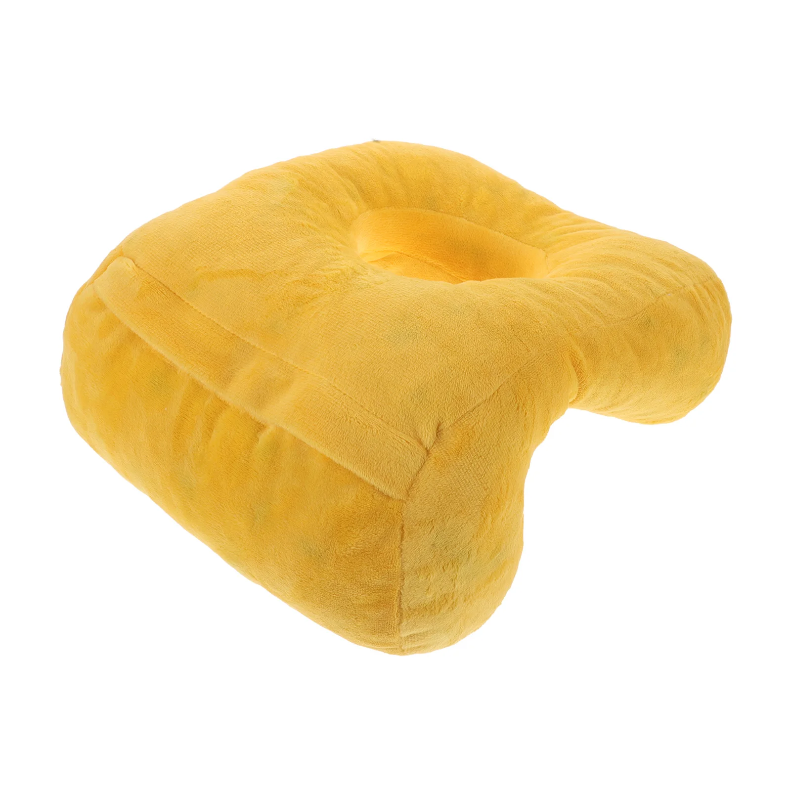 

Memory Foam Face Down Cushion Pillow Yellow Soft Donut Stomach Sleeping Piercing Aftercare Travel Airplanes Nap Support
