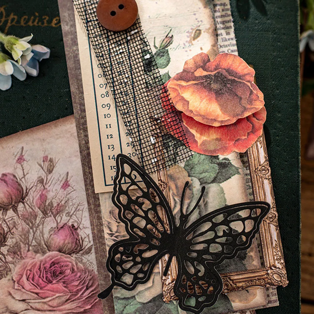 

30pcs/pack Vintage Materials Paper Lost Garden Series DIY Scrapbooking Deco Junk Journal Planner Collage Photo Album Craft Paper