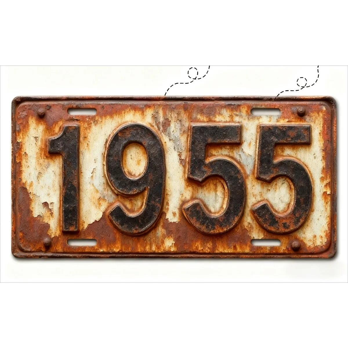 2D Flat Aluminum License Plate 1980 - Polished Metal Front Car Tag, Fade-Resistant & Easy Install