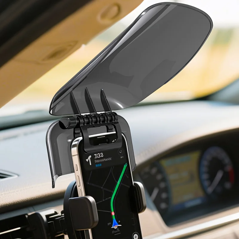 

Солнцезащитный козырек для мобильного телефона, 1 шт., чехол, защищающий от ультрафиолетовых лучей и бликов, зажим для телефона, совместим со всеми смартфонами.