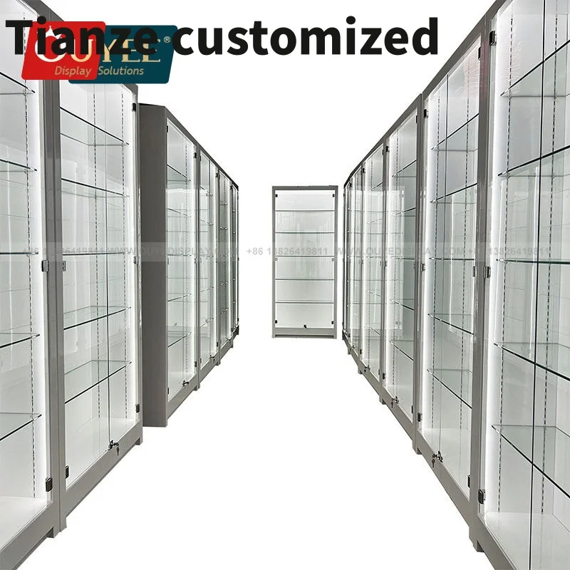 

Customized-High Quality Vitrine Store Wooden Counter Cabinet Smoke Shop Display Retail Store Glass Display