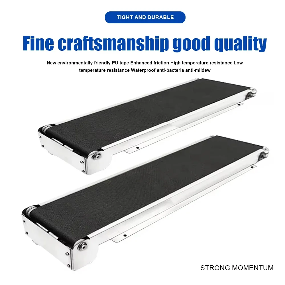 460mm/552mm/600mm Mini Belt Conveyor 24V DC Motor Belt Conveyor Stainless Steel Structure PU Belt Vending Machine Cargo Channel
