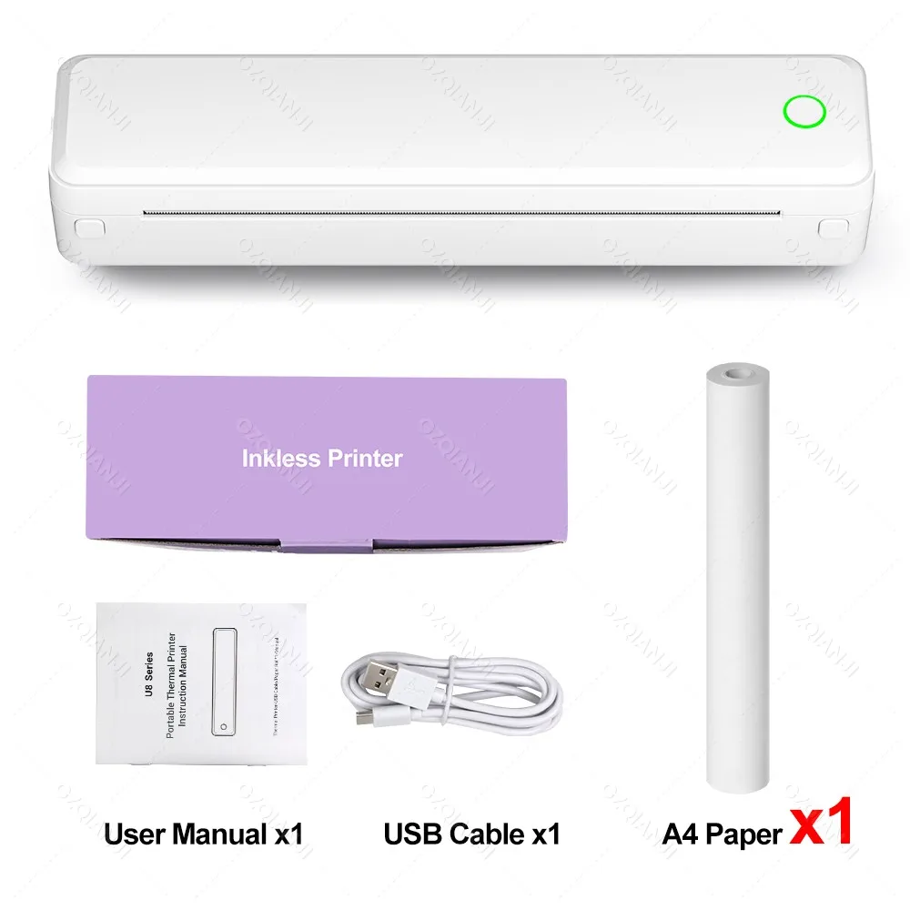 U8 Series Portable Thermal Printer 本体 U8 Portable A4 Thermal Printer 210mm 216mm USB Bluetooth Mobile