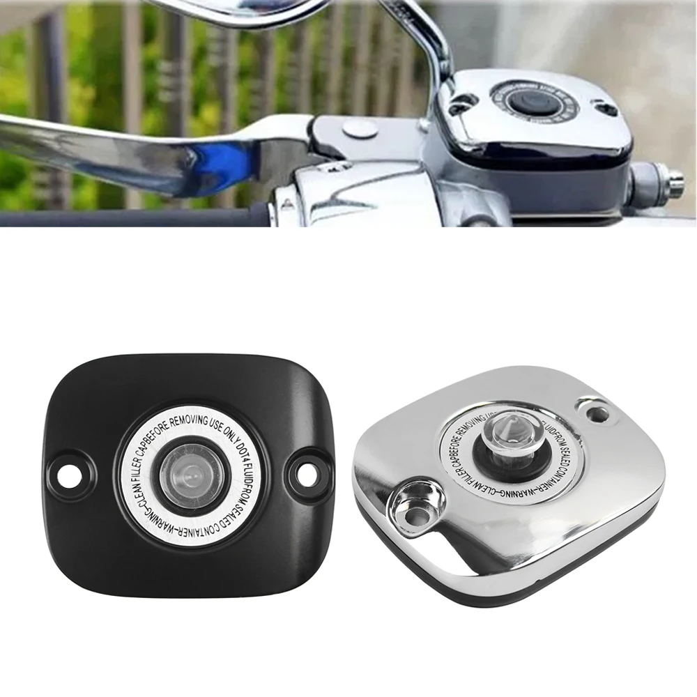Front Brake Master Cylinder Cover Motorcycle For Harley Touring Road King Street Glide FLHR FLHT Dyna Fat Bob FXDF Softail FLSTF