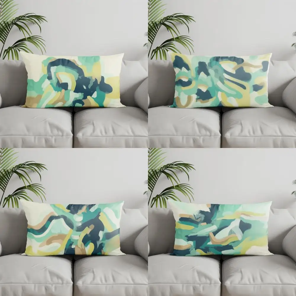 

Домашний декор, абстрактный художественный узор, декоративная подушка, подходит для дивана, спальни, автомобиля, наволочка, прямоугольная подушка для спины