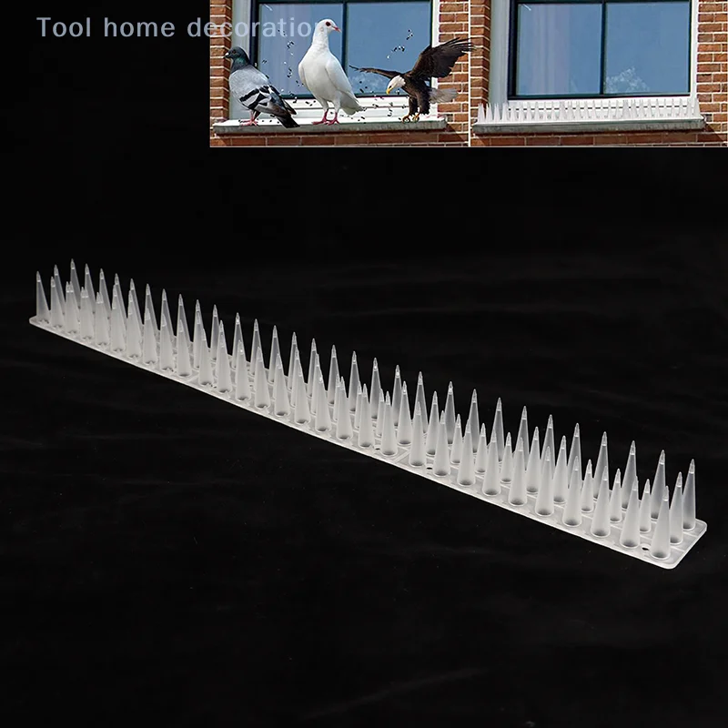 Anti pombo gato repelente picos de plástico transparente para cercas de jardim-diy esquilo e acessórios dissuasores de pássaros