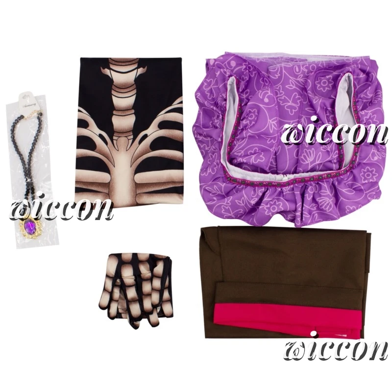 

Movie Coco Imelda Cosplay Purple Dress Girls Music Halloween Family Party Fancy Costume​