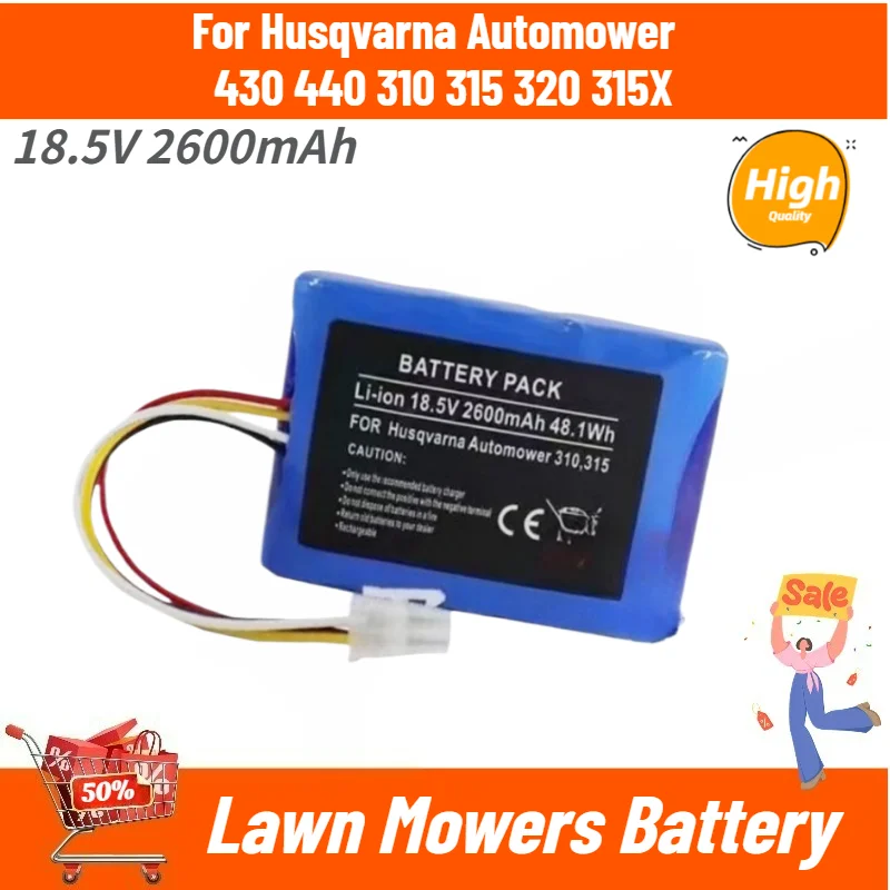 High Quality 18.5V 2600mAh Battery for Husqvarna Automower 430 440 310 315 320 315X Lawn Mowers Replacement Battery