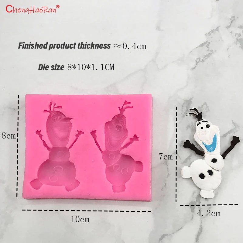 1PC DIY Cartoon Olaf Silikon Kuchen Backform Weihnachten Fondant Kuchen Dekorieren Werkzeuge Schokolade Süßigkeiten Gumpaste Formen