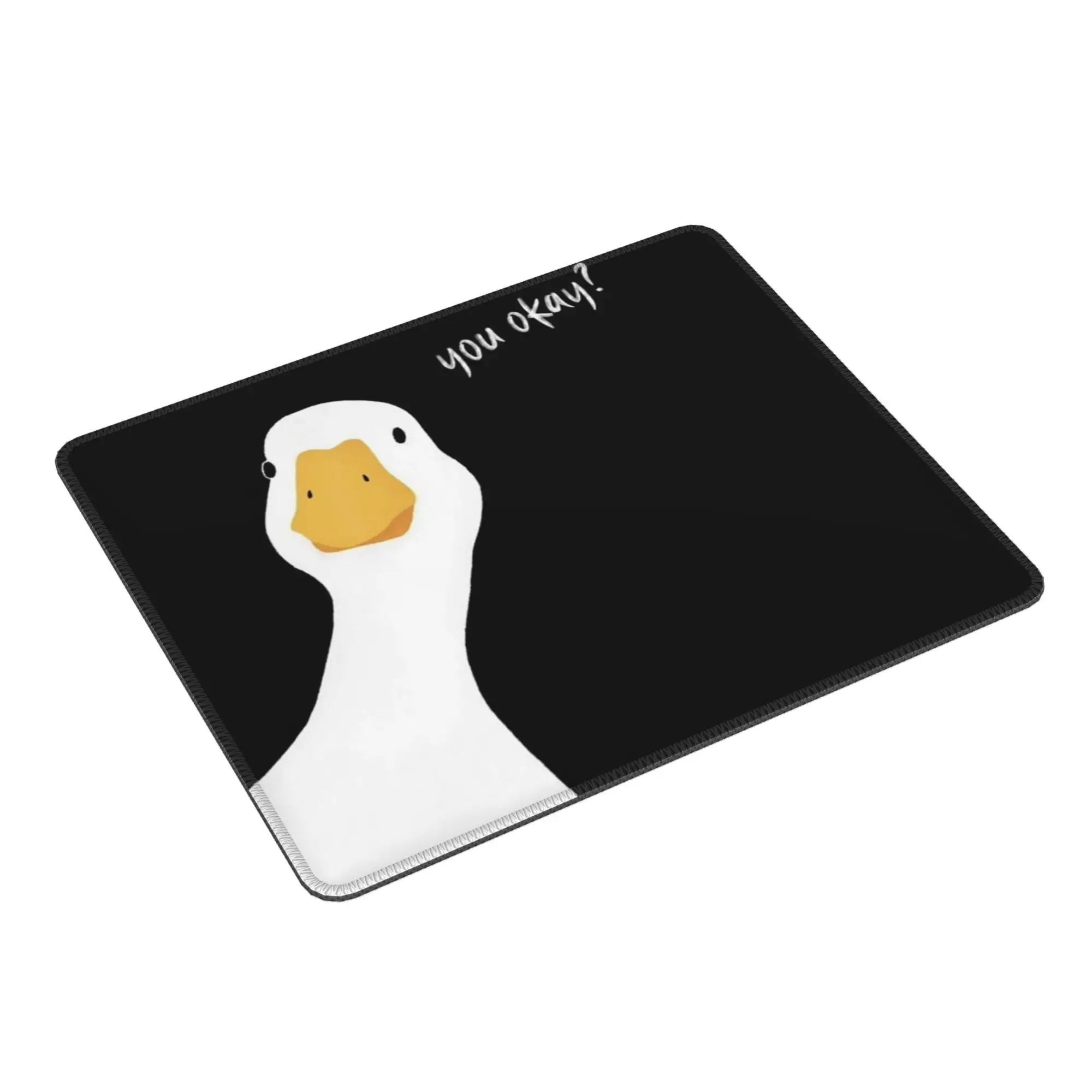 Cute Duck In Black Mouse Pad Computer Keyboard Mouse Mat Gamer PC Laptop Desk Mat Office Accessories Table Mats