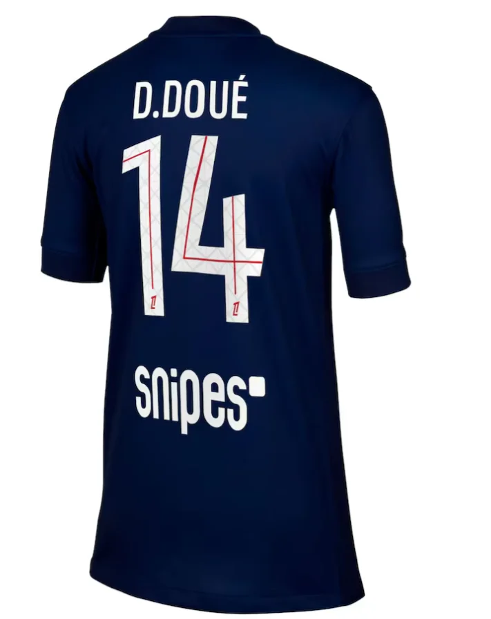 قميص كرة قدم برسومات PSG ثلاثية الأبعاد 2025 |   باريس سان جيرمان النمط الرسمي |   تكنولوجيا فتل الرطوبة ملابس الأولاد
