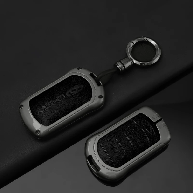 

Zinc alloy leather car key protective housing For Chery Tiggo 2 3 4 5 6 7 8 3X 5X Pro T11 5X Glx 7 Automatic Accessories