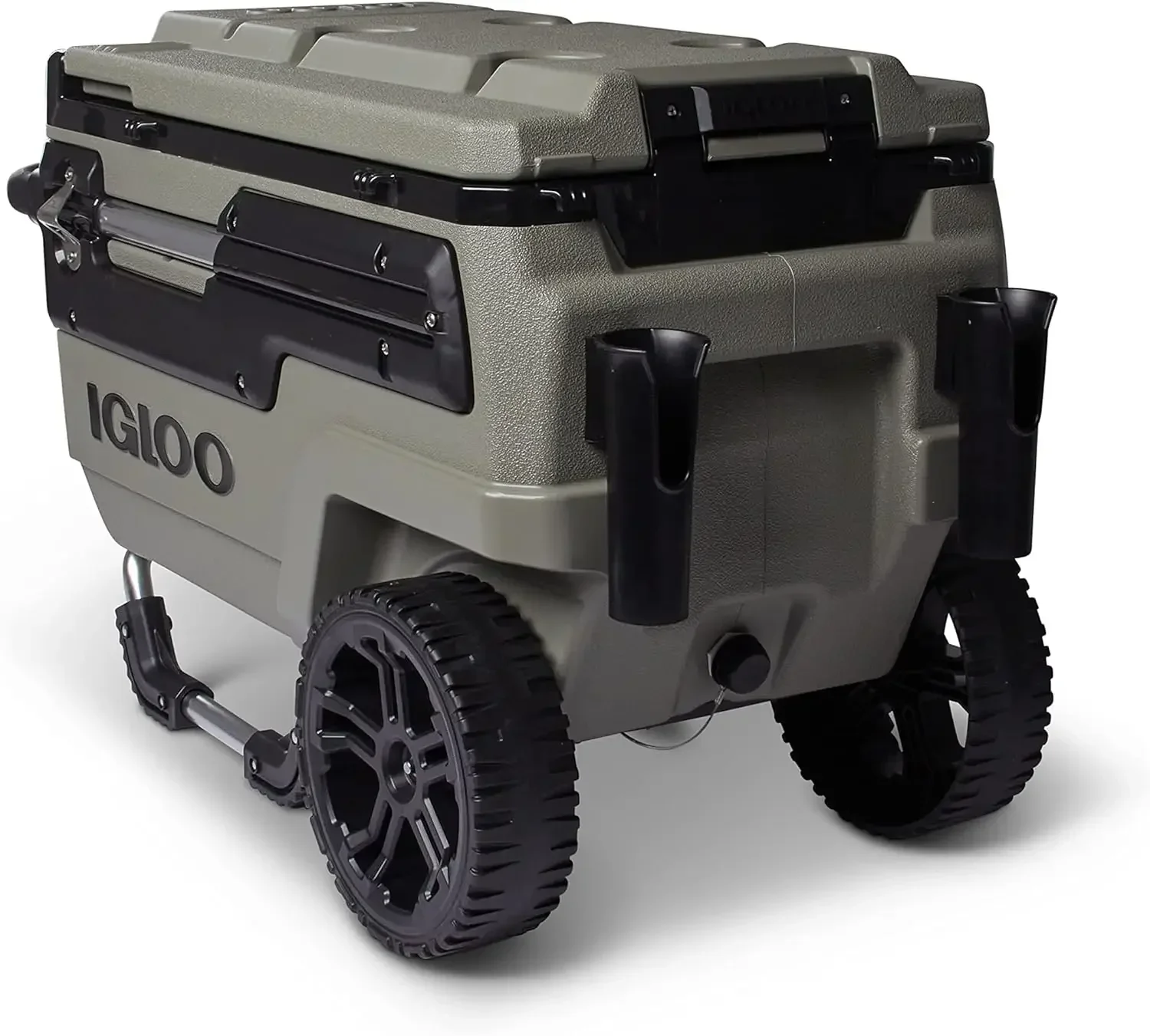 Premium Trailmate Wheeled Rolling Cooler, Olive Green