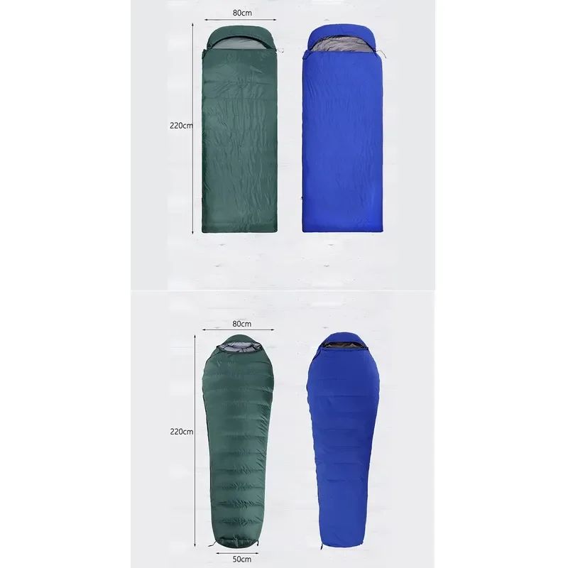 Wholesale Goose Down Mountain Camping Sleeping Bag Breathable Unisex Cold Prevention Travel Sleeping Bag