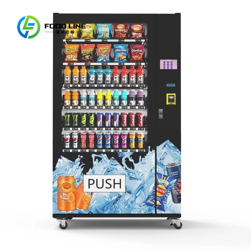 Customized size Beverage snack vending machine SDK multiple payment methods 32-inch touch screen
